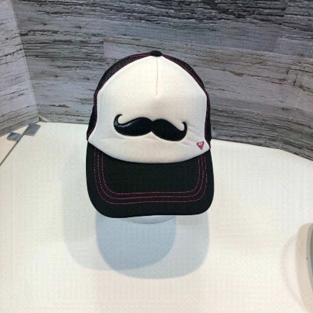 ROXY I love Staches Trucker Mesh Snap Back Hat